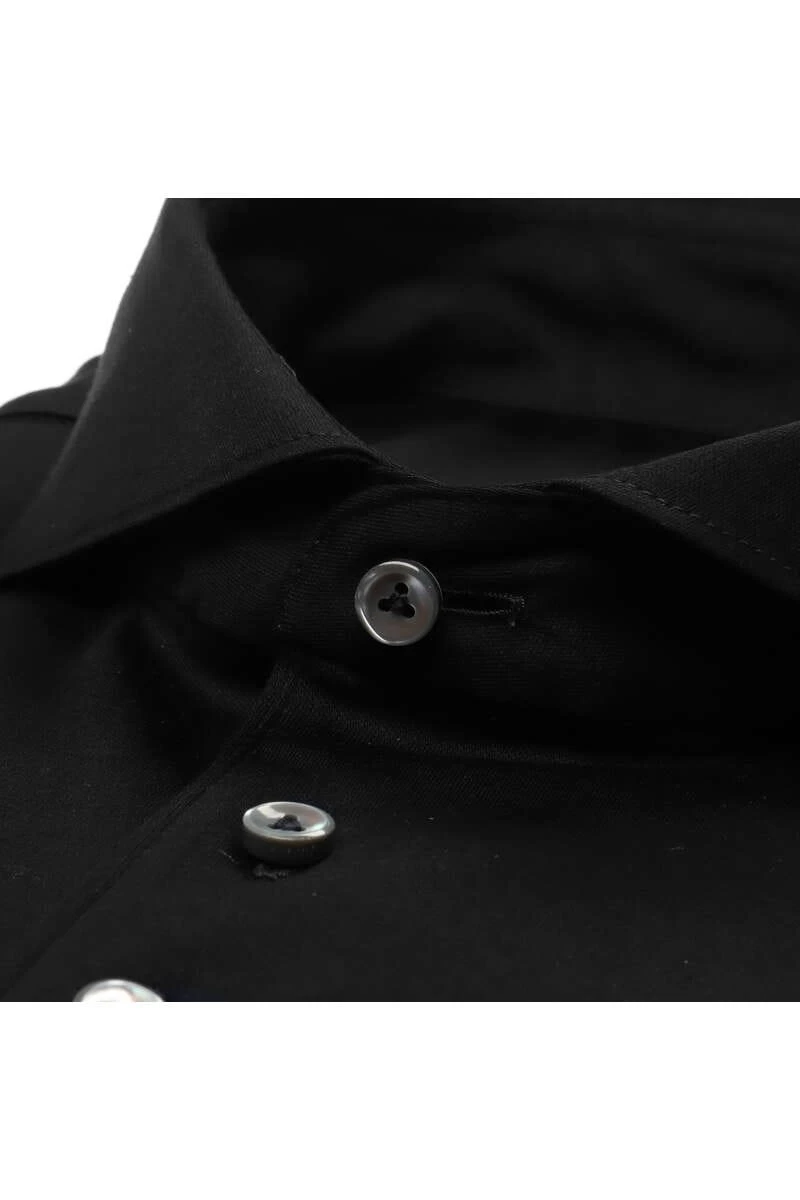 Van Laack Meisterwerk Slim Fit Longsleeve Poloshirt Schwarz, Einfarbig 2 Van Laack Meisterwerk Slim Fit Longsleeve Poloshirt Schwarz, Einfarbig – Bild 2