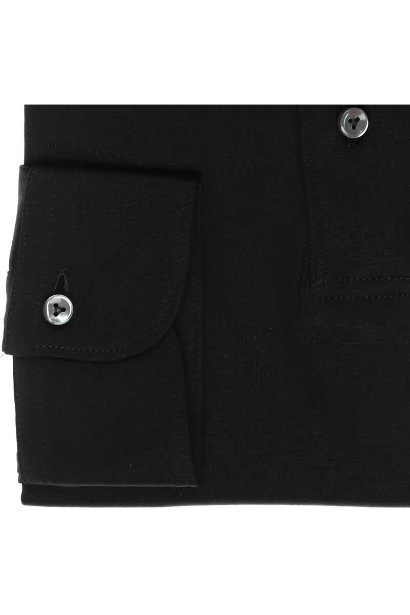 Van Laack Meisterwerk Slim Fit Longsleeve Poloshirt Schwarz, Einfarbig 3 Van Laack Meisterwerk Slim Fit Longsleeve Poloshirt Schwarz, Einfarbig – Bild 3