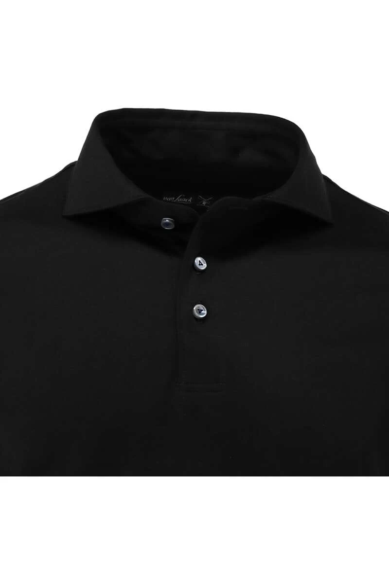 Van Laack Meisterwerk Slim Fit Longsleeve Poloshirt Schwarz, Einfarbig 5 Van Laack Meisterwerk Slim Fit Longsleeve Poloshirt Schwarz, Einfarbig – Bild 5