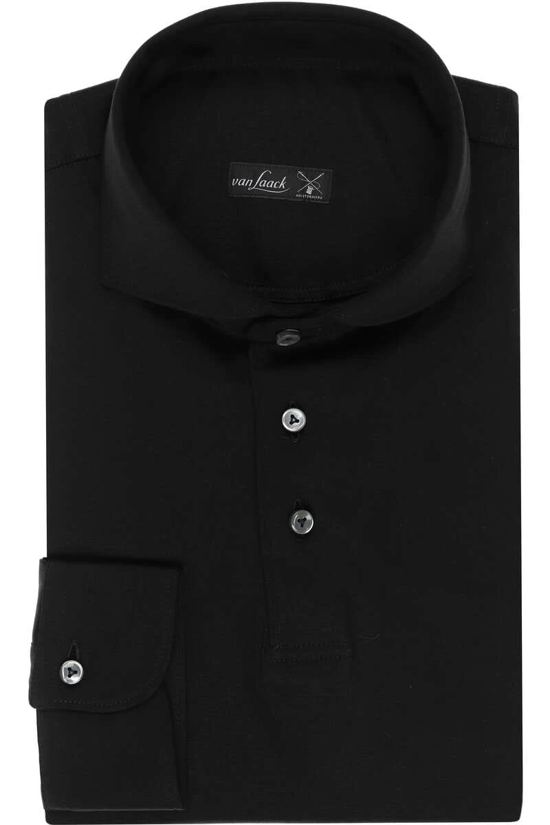 Van Laack Meisterwerk Slim Fit Longsleeve Poloshirt Schwarz, Einfarbig 1 Van Laack Meisterwerk Slim Fit Longsleeve Poloshirt Schwarz, Einfarbig