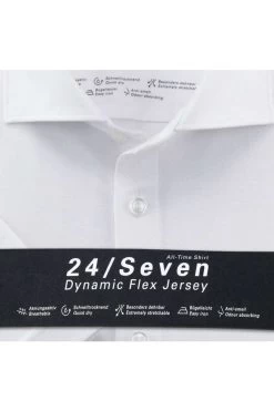 OLYMP Level Five 24/Seven Body Fit Jerseyhemd Weiss, Einfarbig -Ho ho ho, Mode in Grün. 2001 12 00 3 800