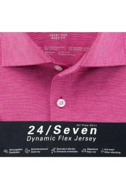 OLYMP Level Five 24/Seven Body Fit Jerseyhemd Fuchsia, Meliert -Ho ho ho, Mode in Grün. 2001 12 95 3 800