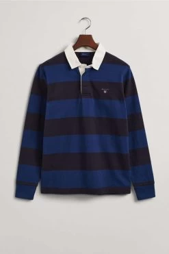 GANT   Regular Fit Longsleeve Poloshirt Blau, Querstreifen -Ho ho ho, Mode in Grün. 2005092 418 8 800