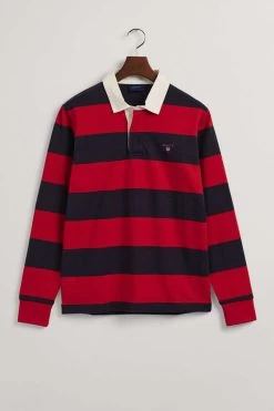 GANT   Regular Fit Longsleeve Poloshirt Rot/blau, Querstreifen -Ho ho ho, Mode in Grün. 2005092 630 8 800