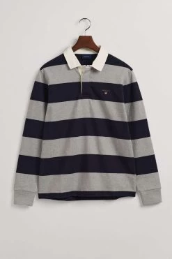 GANT Regular Fit Longsleeve Poloshirt Grau/blau, Querstreifen 7 GANT Regular Fit Longsleeve Poloshirt Grau/blau, Querstreifen -Ho ho ho, Mode in Grün. 2005092 93 8 800