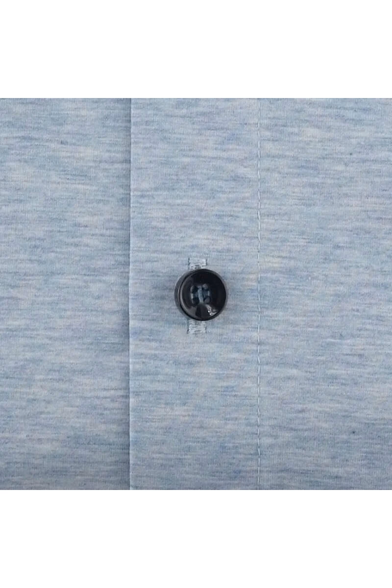 OLYMP Level Five Body Fit Jerseyhemd Hellblau, Meliert 4 OLYMP Level Five Body Fit Jerseyhemd Hellblau, Meliert – Bild 4