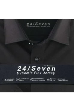 OLYMP Level Five Body Fit Jerseyhemd Schwarz, Einfarbig -Ho ho ho, Mode in Grün. 2008 62 68 4 800