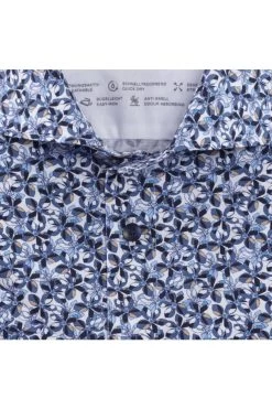 OLYMP Level Five 24/Seven Dynamic Flex Body Fit Jerseyhemd Blau/braun/weiss, Gemustert -Ho ho ho, Mode in Grün. 2026 32 22 3 800