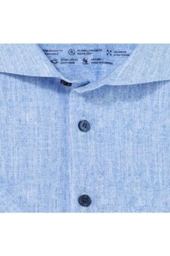 OLYMP Level Five 24/Seven Dynamic Flex Body Fit Jerseyhemd Royal, Meliert -Ho ho ho, Mode in Grün. 2035 32 19 3 800