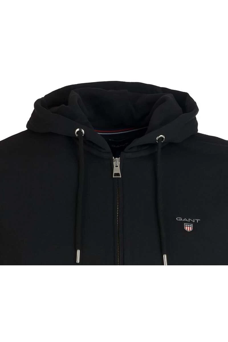 GANT Regular Fit Sweatjacke Mit Kapuze Zip Schwarz 2 GANT Regular Fit Sweatjacke Mit Kapuze Zip Schwarz – Bild 2