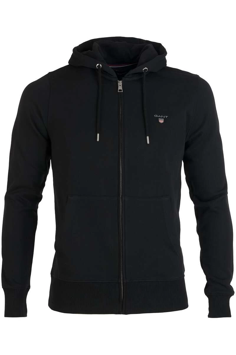 GANT Regular Fit Sweatjacke Mit Kapuze Zip Schwarz 1 GANT Regular Fit Sweatjacke Mit Kapuze Zip Schwarz