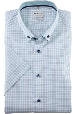 OLYMP Level Five Body Fit Hemd Grün/weiss, Kariert