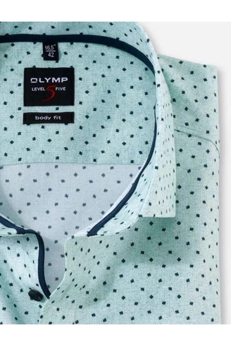 OLYMP Level Five Body Fit Hemd Grün/marine, Gemustert 2 OLYMP Level Five Body Fit Hemd Grün/marine, Gemustert – Bild 2
