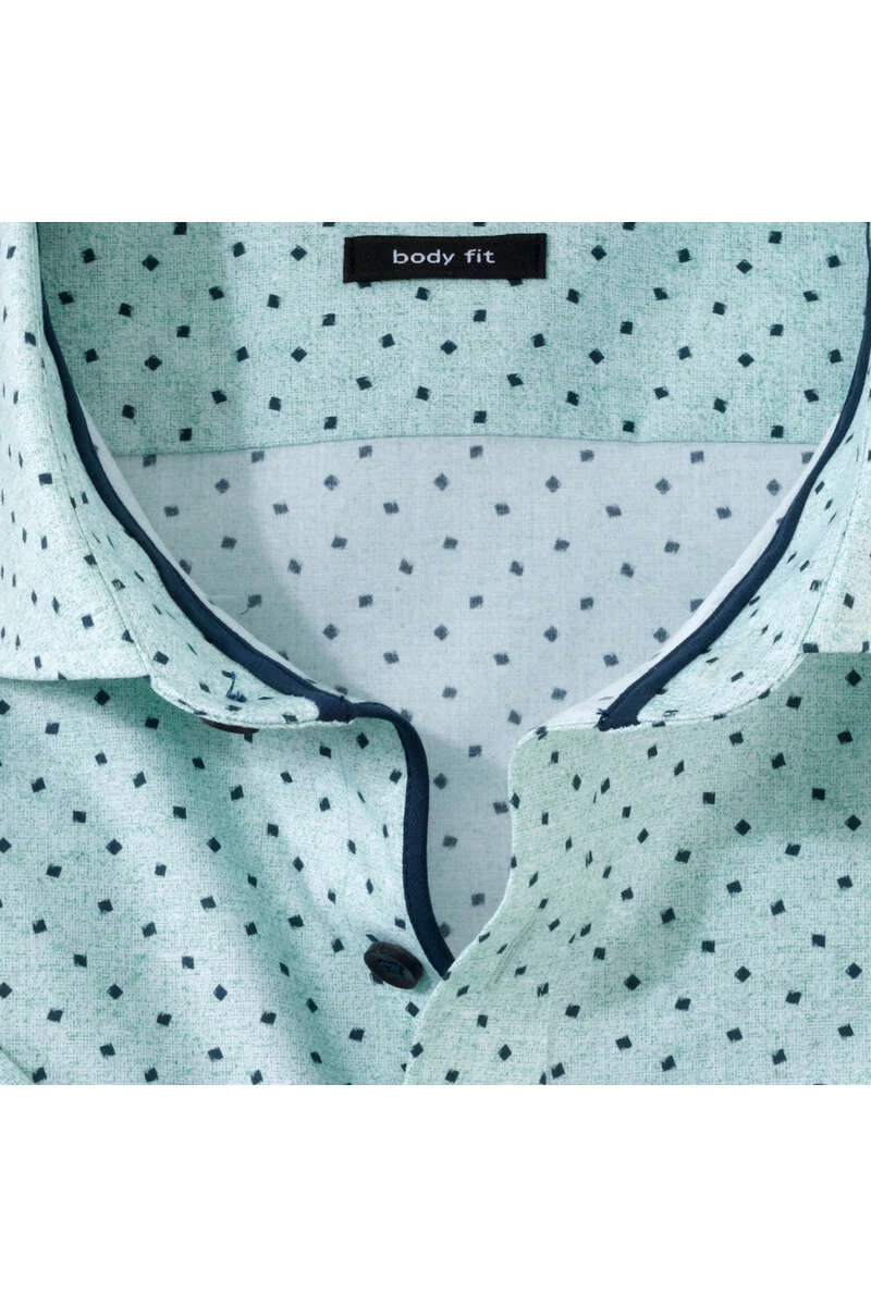 OLYMP Level Five Body Fit Hemd Grün/marine, Gemustert 3 OLYMP Level Five Body Fit Hemd Grün/marine, Gemustert – Bild 3