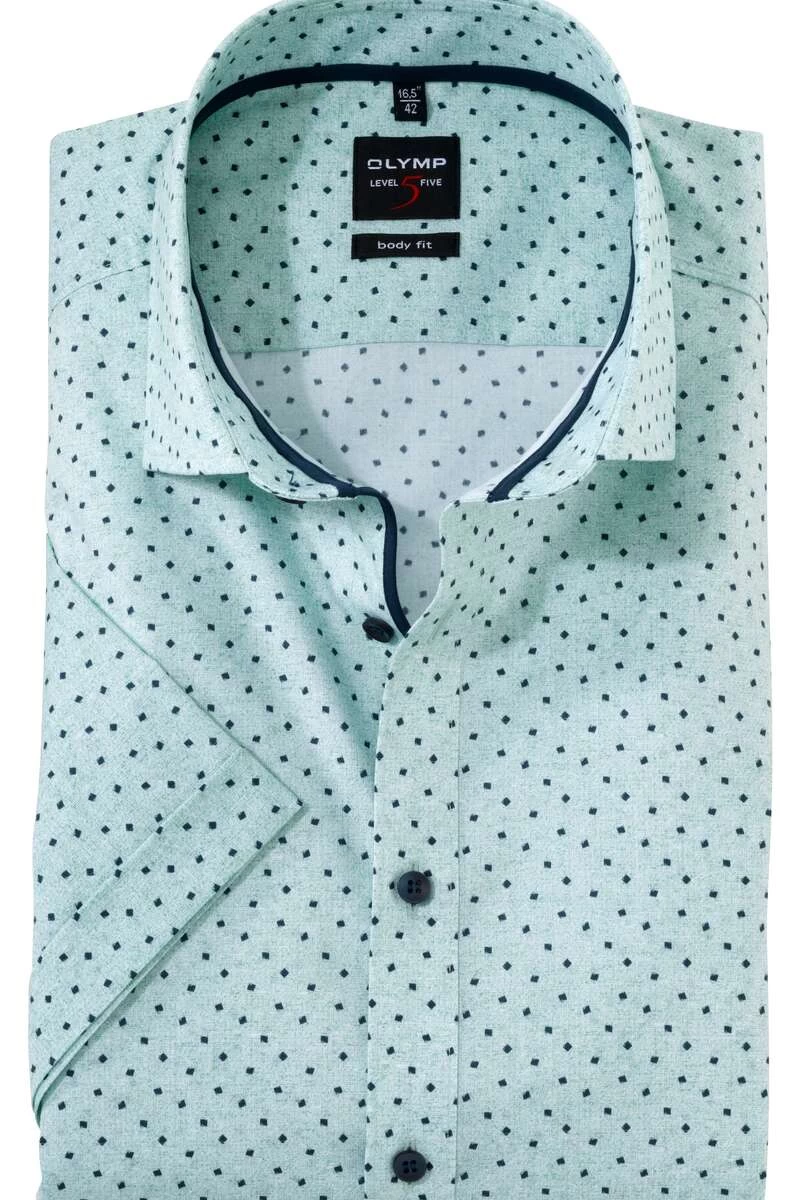 OLYMP Level Five Body Fit Hemd Grün/marine, Gemustert 1 OLYMP Level Five Body Fit Hemd Grün/marine, Gemustert