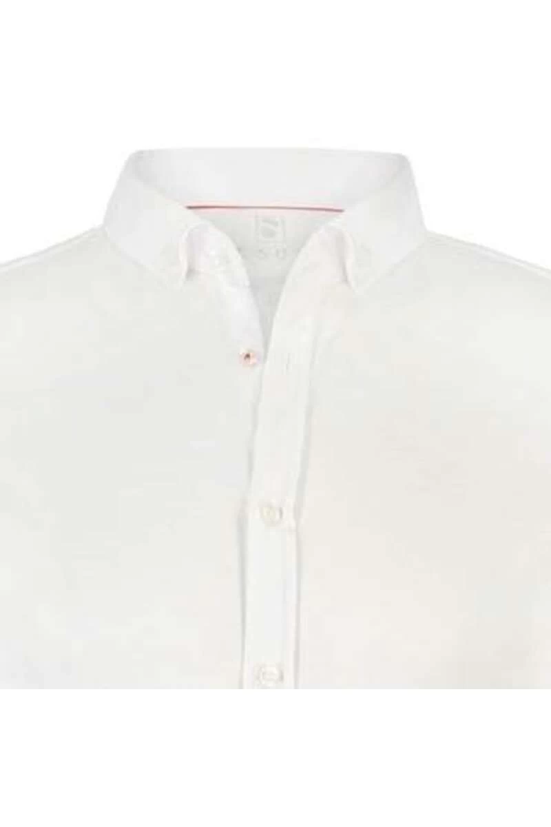 Desoto Slim Fit Jerseyhemd Weiss, Einfarbig 2 Desoto Slim Fit Jerseyhemd Weiss, Einfarbig – Bild 2