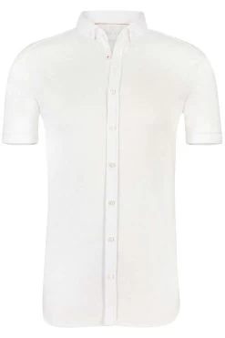 Desoto Slim Fit Jerseyhemd Weiss, Einfarbig