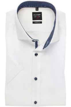 OLYMP Level Five Body Fit Hemd Weiss, Faux-uni