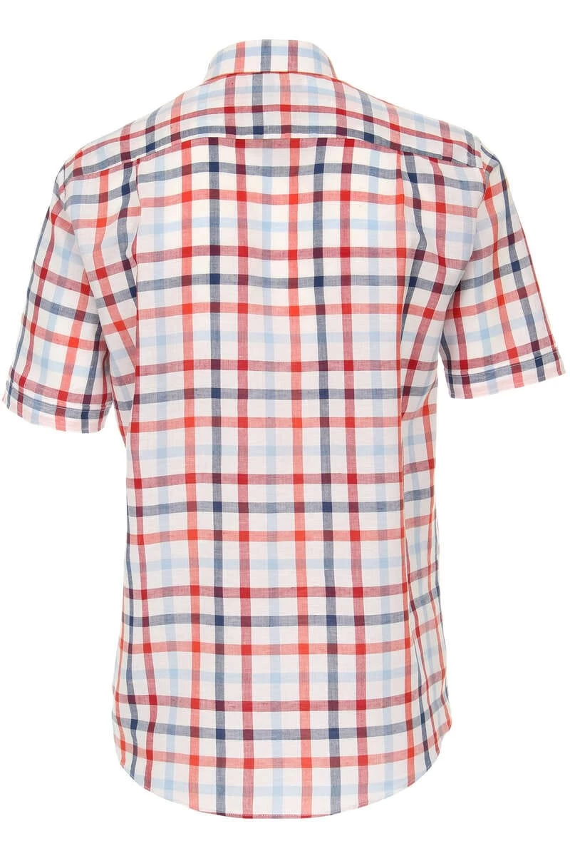 Redmond Regular Fit Leinenhemd Weiss/blau/rot, Kariert 4 Redmond Regular Fit Leinenhemd Weiss/blau/rot, Kariert – Bild 4