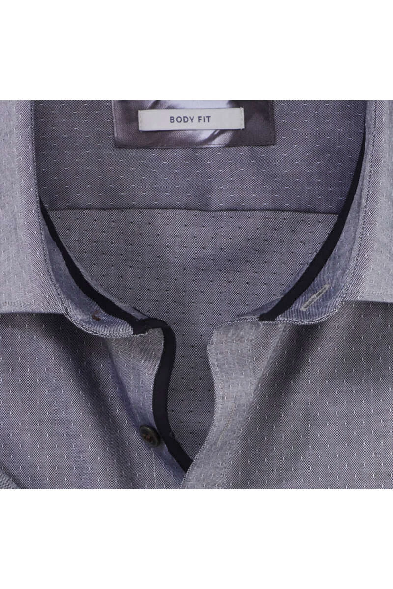 OLYMP Level Five Body Fit Hemd Schwarz, Faux-uni 4 OLYMP Level Five Body Fit Hemd Schwarz, Faux-uni – Bild 4