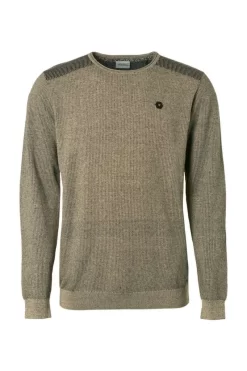 No-Excess No Excess Regular Fit Herren Strickpullover Rundhals Beige