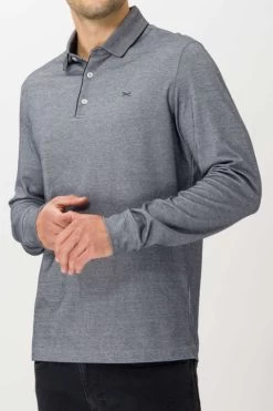 Brax   Modern Fit Longsleeve Poloshirt Nachtblau, Einfarbig -Ho ho ho, Mode in Grün. 214797 70430200 20 9 8002uSMR1LOiqmGR