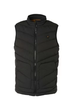 No-Excess No Excess Regular Fit Herren Steppweste Zip Schwarz