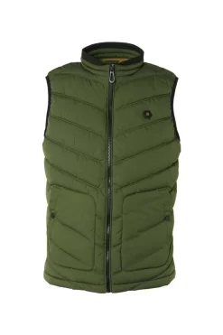 No-Excess No Excess Regular Fit Herren Steppweste Zip Grün