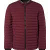 No-Excess No Excess Regular Fit Herren Steppjacke Zip Dunkelrot