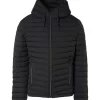 No-Excess No Excess Regular Fit Herren Steppjacke Kapuze Schwarz