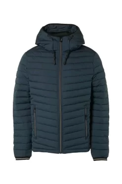No-Excess No Excess Regular Fit Herren Steppjacke Kapuze Navy