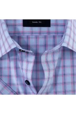 OLYMP Level Five Body Fit Hemd Fuchsia, Kariert -Ho ho ho, Mode in Grün. 2172 12 95 2 800