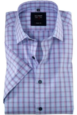 OLYMP Level Five Body Fit Hemd Fuchsia, Kariert