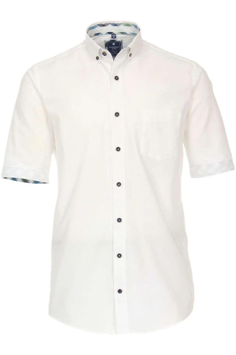 Redmond Casual Regular Fit Hemd Weiss, Einfarbig 1 Redmond Casual Regular Fit Hemd Weiss, Einfarbig