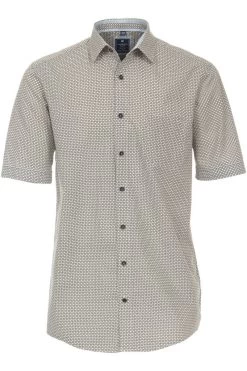 Redmond Casual Modern Fit Hemd Braun/blau, Gemustert