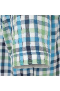 Redmond Casual Regular Fit Hemd Blau/grün/weiss, Kariert -Ho ho ho, Mode in Grün. 221060999 10 3 800