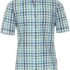 Redmond Casual Regular Fit Hemd Blau/grün/weiss, Kariert