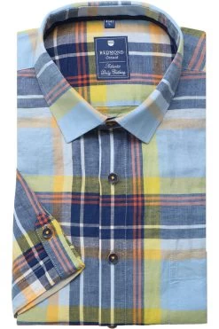 Redmond Regular Fit Hemd Beige, Kariert