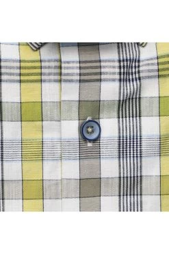 Redmond Casual Regular Fit Hemd Blau/gelb, Kariert -Ho ho ho, Mode in Grün. 221470999 10 3 800