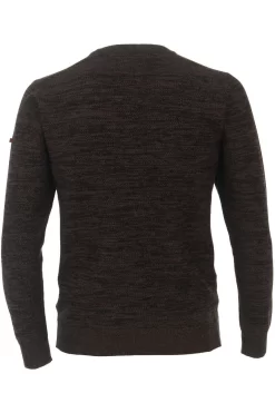 Redmond Casual Regular Fit Herren Pullover Rundhals Oliv -Ho ho ho, Mode in Grün. 222800600 30 9 800