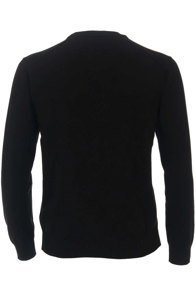 Redmond Casual Regular Fit CardiganKnopfleiste Schwarz 3 Redmond Casual Regular Fit CardiganKnopfleiste Schwarz – Bild 3