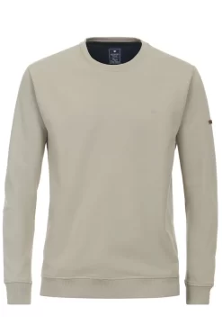 Redmond Casual Regular Fit Sweatshirt Rundhals Beige