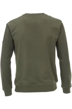 Redmond Casual Regular Fit Sweatshirt Rundhals Oliv -Ho ho ho, Mode in Grün. 222850700 60 9 800