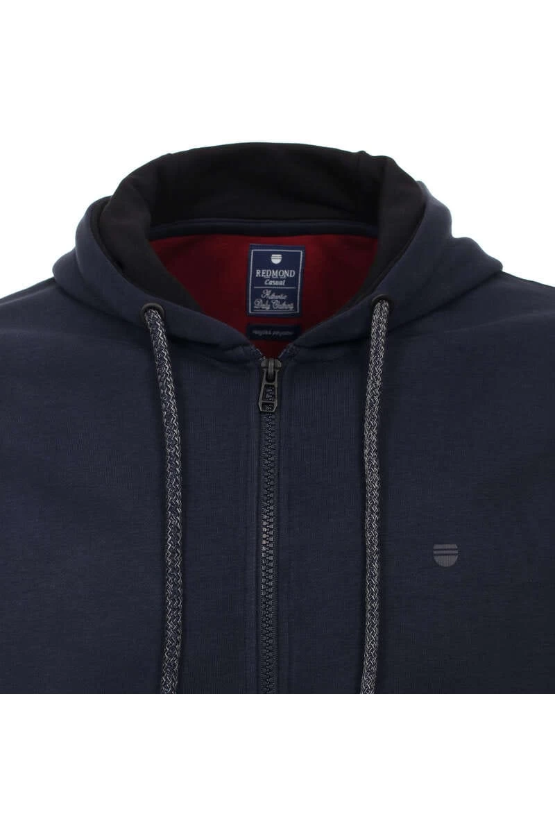 Redmond Casual Regular Fit Sweatjacke Mit Kapuze Zip Blau 2 Redmond Casual Regular Fit Sweatjacke Mit Kapuze Zip Blau – Bild 2