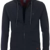 Redmond Casual Regular Fit Sweatjacke Mit Kapuze Zip Blau