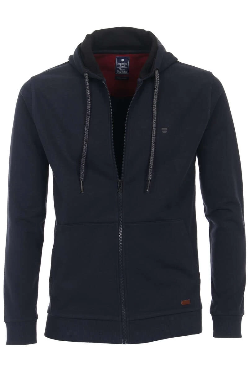 Redmond Casual Regular Fit Sweatjacke Mit Kapuze Zip Blau 1 Redmond Casual Regular Fit Sweatjacke Mit Kapuze Zip Blau