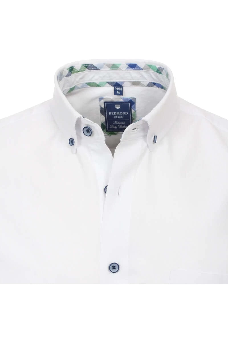 Redmond Regular Fit Hemd Weiss, Einfarbig 2 Redmond Regular Fit Hemd Weiss, Einfarbig – Bild 2