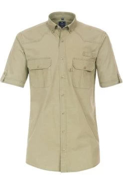 Redmond Casual Regular Fit Hemd Hellbraun, Einfarbig