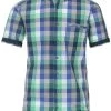 Redmond Casual Regular Fit Hemd Grün/blau, Kariert