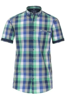 Redmond Casual Regular Fit Hemd Grün/blau, Kariert